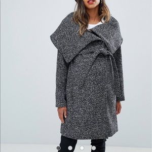 ASOS Mamalicious Wool Wrap Coat Maternity
